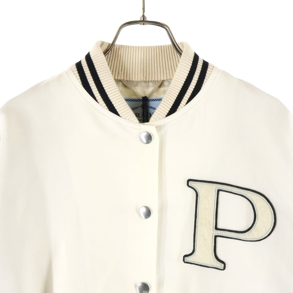 ジャケット・アウター Prada Mohair Hoodie PRADA(プラダ) KID MOHAIR BOMBER JACKET パッチデザイン キッドモヘア