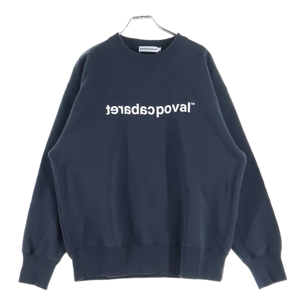 CABARET POVAL(キャバレーポバール) Logo Crewneck ロゴクルーネックスウェット トレーナー チャコール