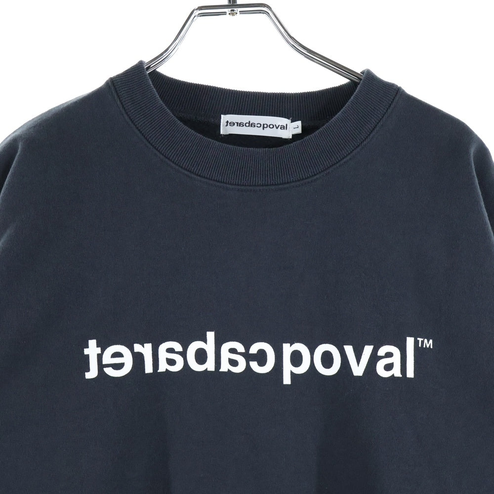 CABARET POVAL(キャバレーポバール) Logo Crewneck ロゴクルーネックスウェット トレーナー チャコール