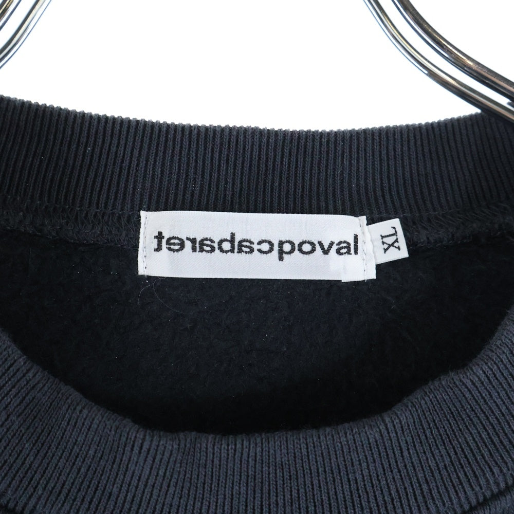 CABARET POVAL(キャバレーポバール) Logo Crewneck ロゴクルーネックスウェット トレーナー チャコール