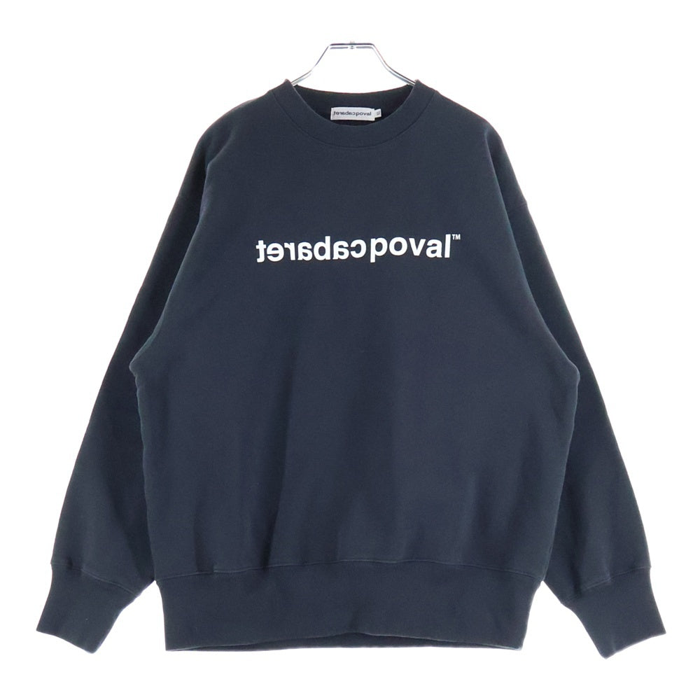 CABARET POVAL(キャバレーポバール) Logo Crewneck ロゴクルーネックスウェット トレーナー チャコール