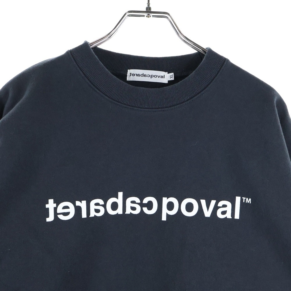 CABARET POVAL(キャバレーポバール) Logo Crewneck ロゴクルーネックスウェット トレーナー チャコール