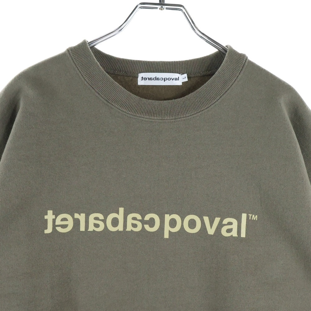 CABARET POVAL(キャバレーポバール) Logo Crewneck ロゴクルーネックスウェット トレーナー カーキ