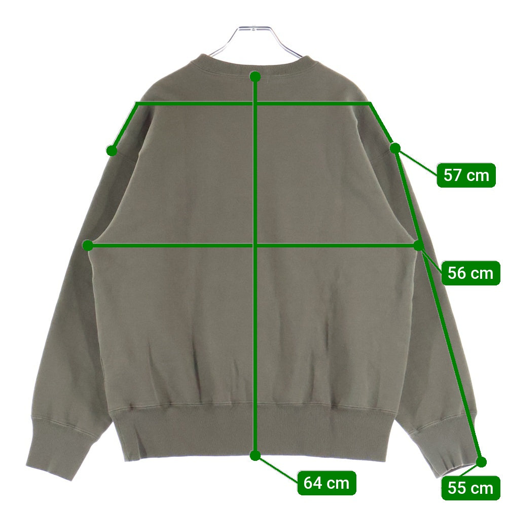 CABARET POVAL(キャバレーポバール) Logo Crewneck ロゴクルーネックスウェット トレーナー カーキ