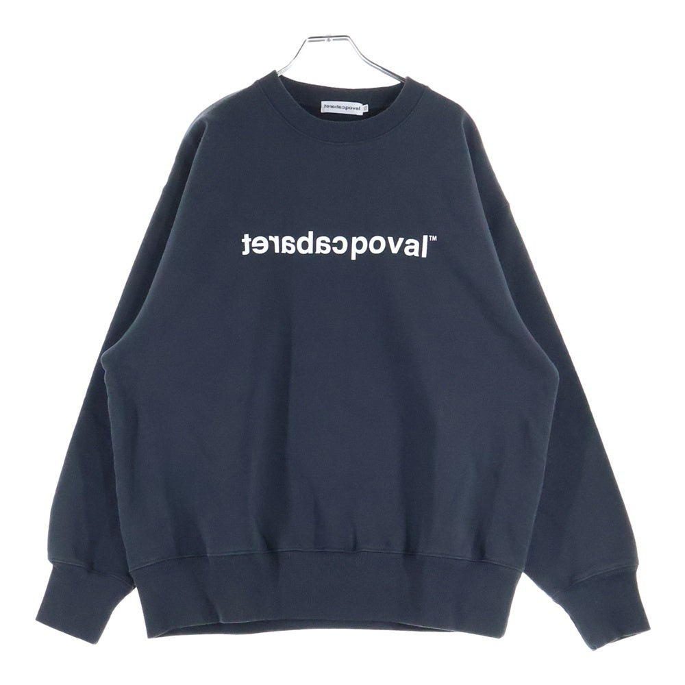 CABARET POVAL(キャバレーポバール) Logo Crewneck ロゴクルーネックスウェット トレーナー チャコール