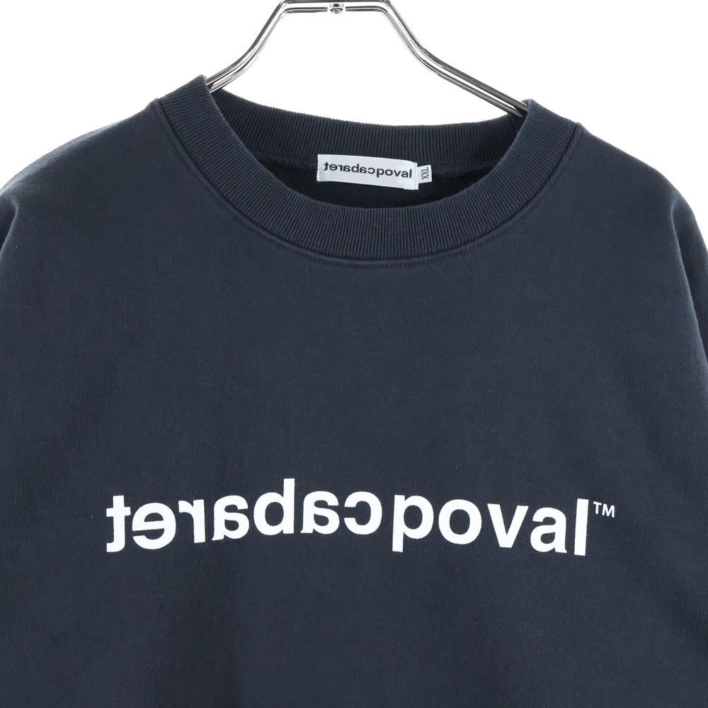 CABARET POVAL(キャバレーポバール) Logo Crewneck ロゴクルーネックスウェット トレーナー チャコール