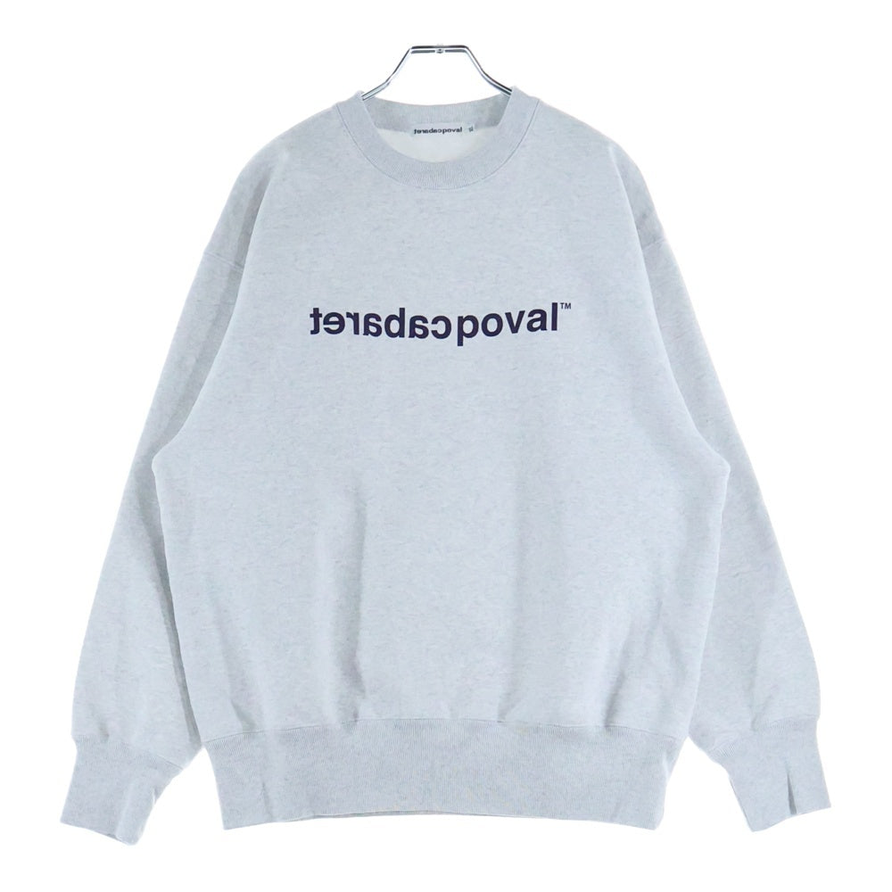 CABARET POVAL(キャバレーポバール) Logo Crewneck ロゴクルーネックスウェット トレーナー グレー