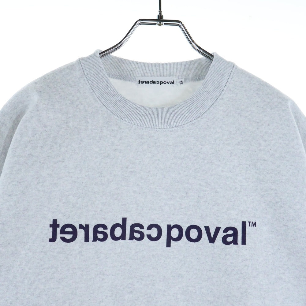 CABARET POVAL(キャバレーポバール) Logo Crewneck ロゴクルーネックスウェット トレーナー グレー