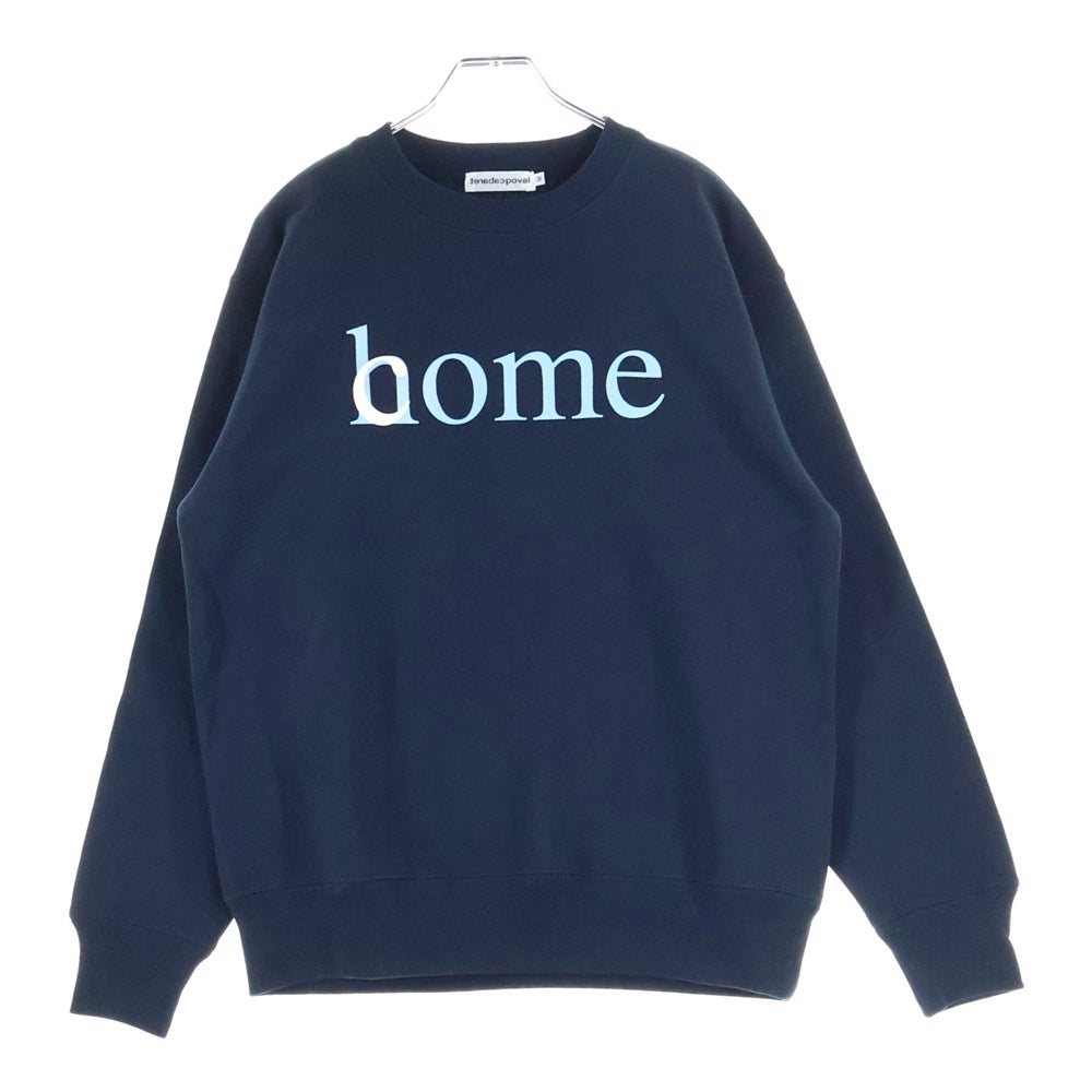 CABARET POVAL(キャバレーポバール) Home Crewneck ホームクルーネックスウェット トレーナー ネイビー