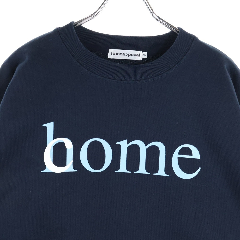 CABARET POVAL(キャバレーポバール) Home Crewneck ホームクルーネックスウェット トレーナー ネイビー