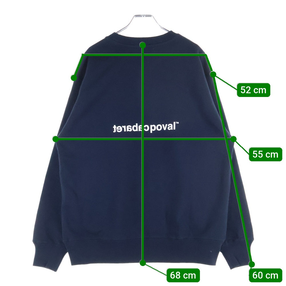 CABARET POVAL(キャバレーポバール) Home Crewneck ホームクルーネックスウェット トレーナー ネイビー