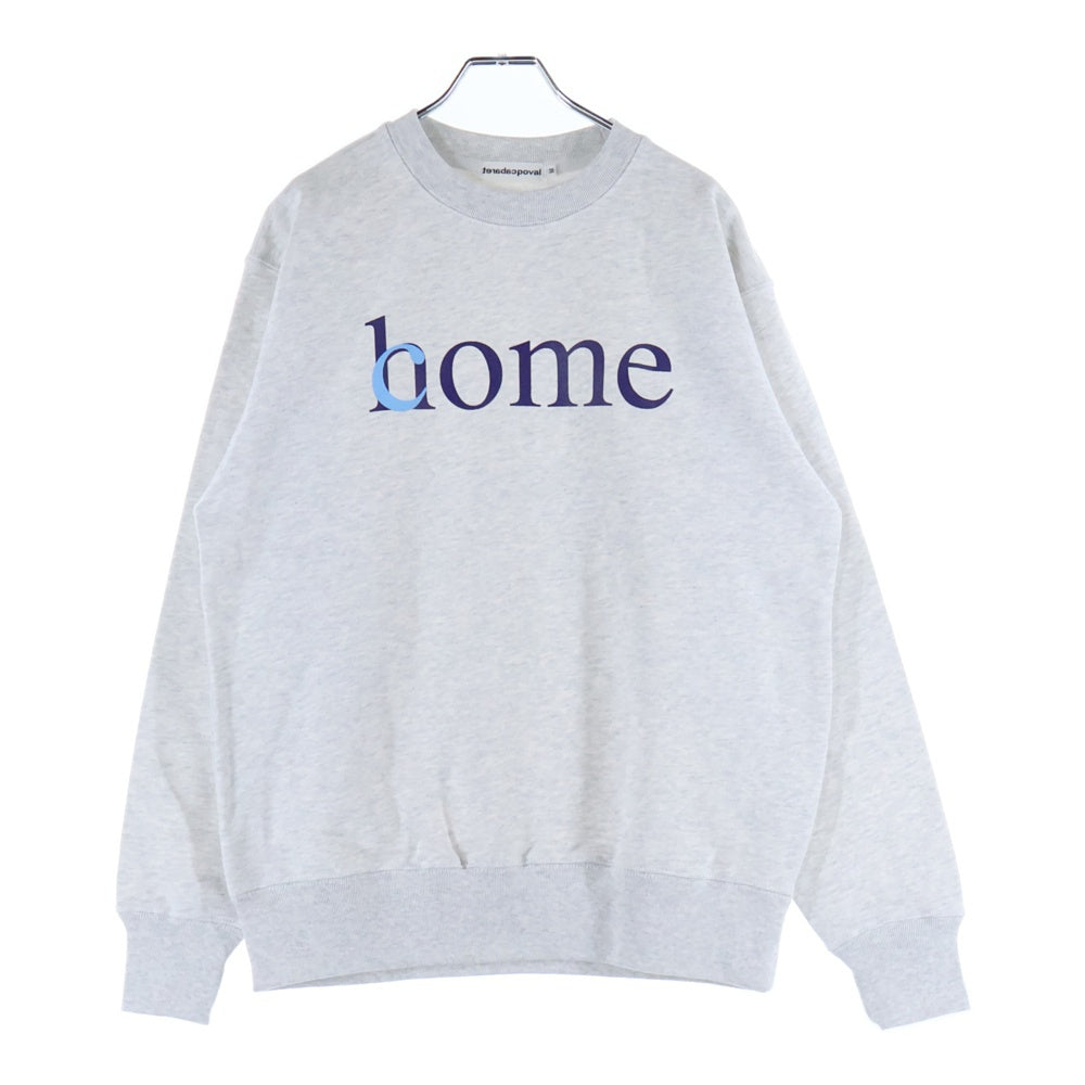 CABARET POVAL(キャバレーポバール) Home Crewneck ホームクルーネックスウェット トレーナー グレー