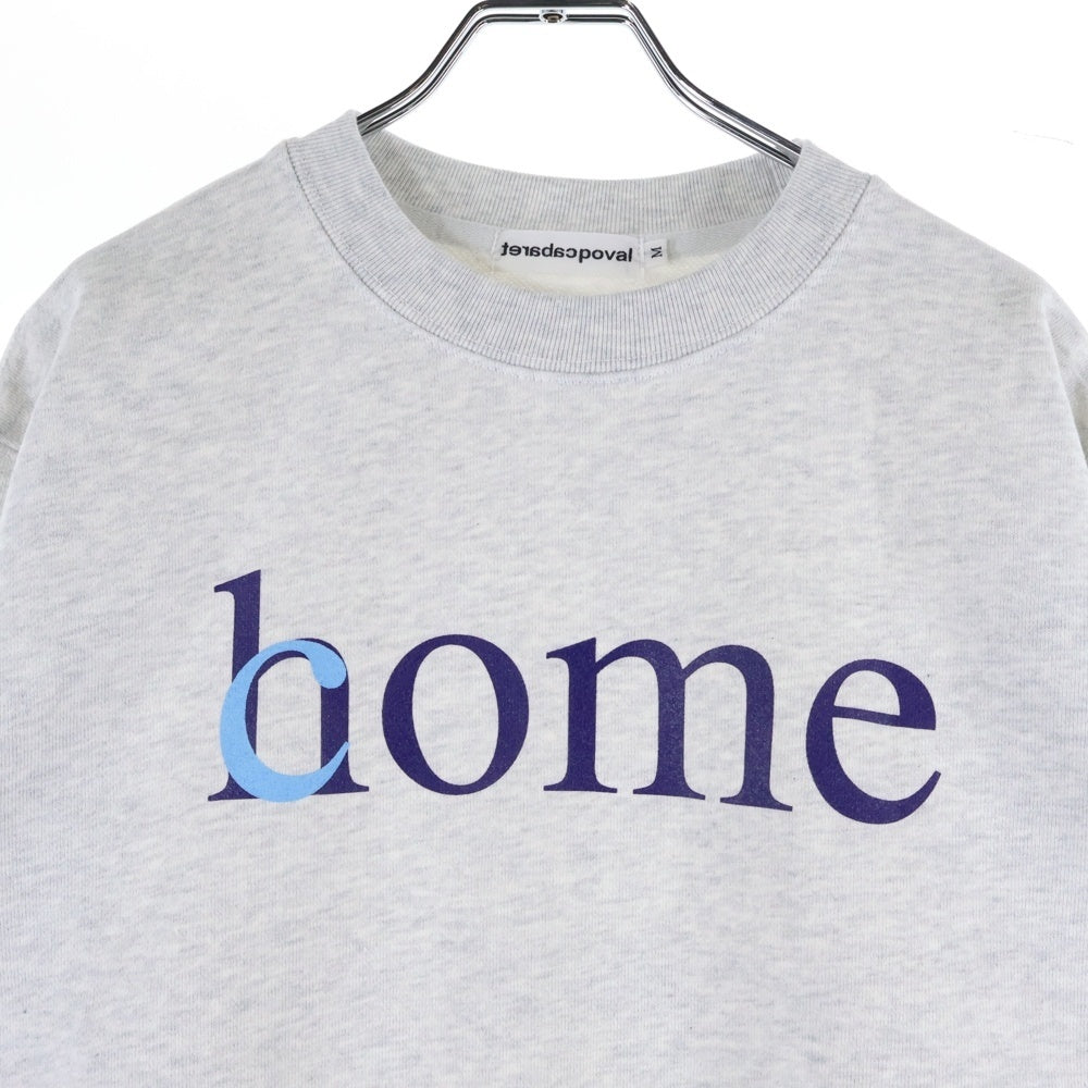 CABARET POVAL(キャバレーポバール) Home Crewneck ホームクルーネックスウェット トレーナー グレー