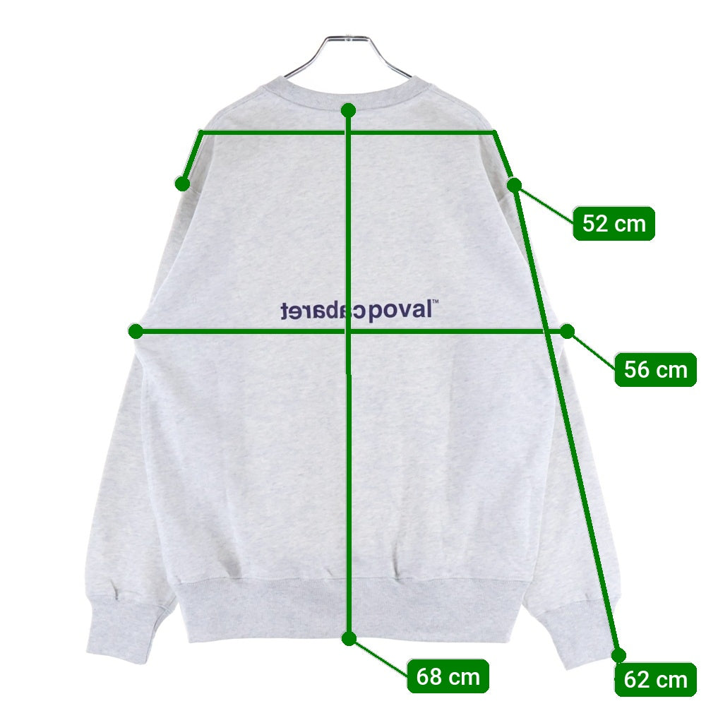 CABARET POVAL(キャバレーポバール) Home Crewneck ホームクルーネックスウェット トレーナー グレー