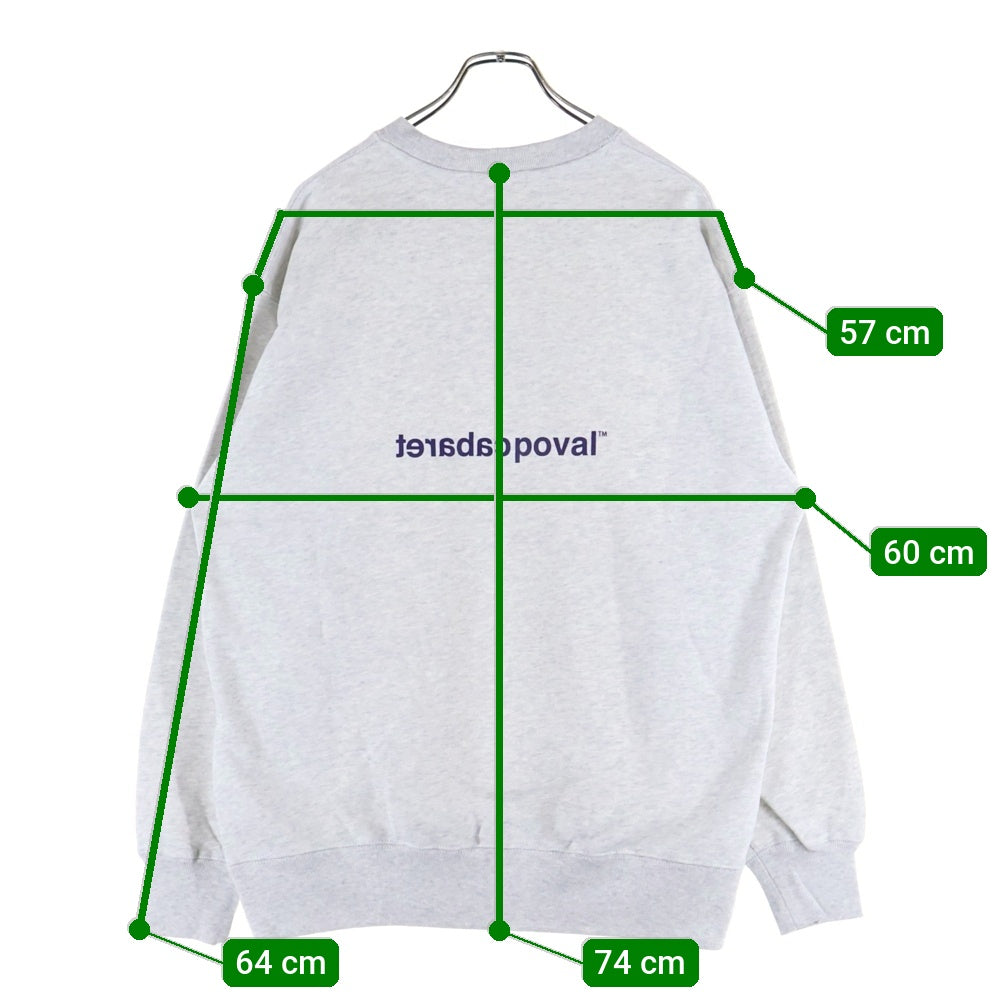 CABARET POVAL(キャバレーポバール) Home Crewneck ホームクルーネックスウェット トレーナー グレー