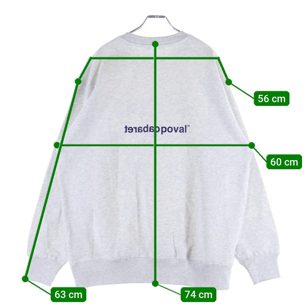 CABARET POVAL(キャバレーポバール) Home Crewneck ホームクルーネックスウェット トレーナー グレー