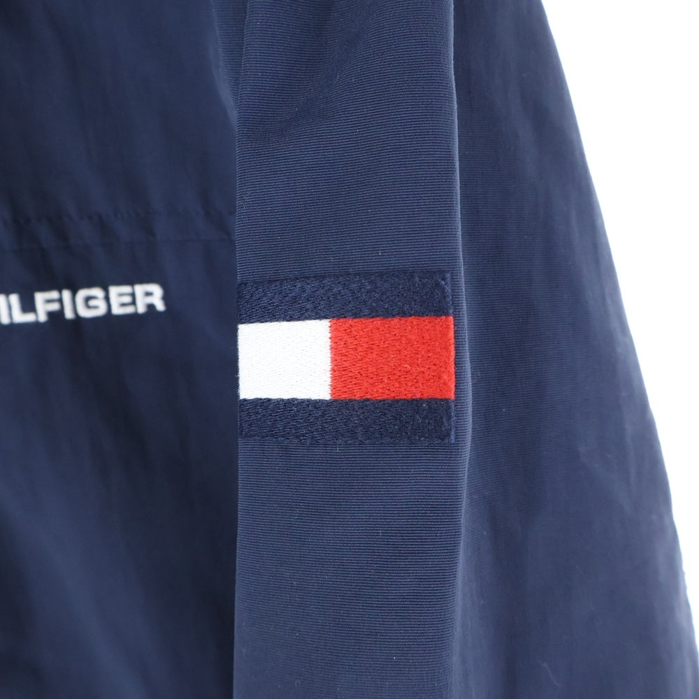 TOMMY HILFIGER(トミーヒルフィガー) ロゴエンブロイダリー ナイロン ジップアップジャケット ブルゾン ネイビー 7857270