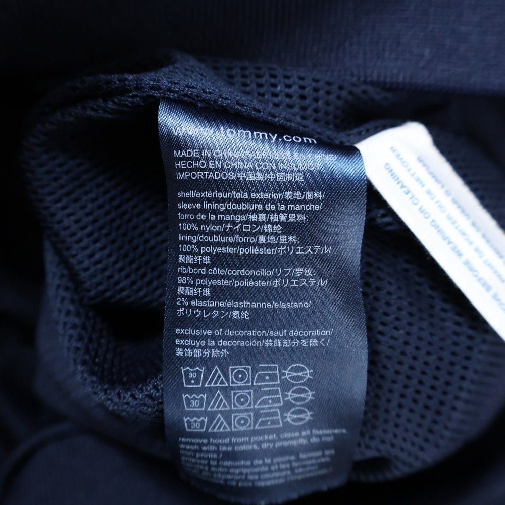 TOMMY HILFIGER(トミーヒルフィガー) ロゴエンブロイダリー ナイロン ジップアップジャケット ブルゾン ネイビー 7857270
