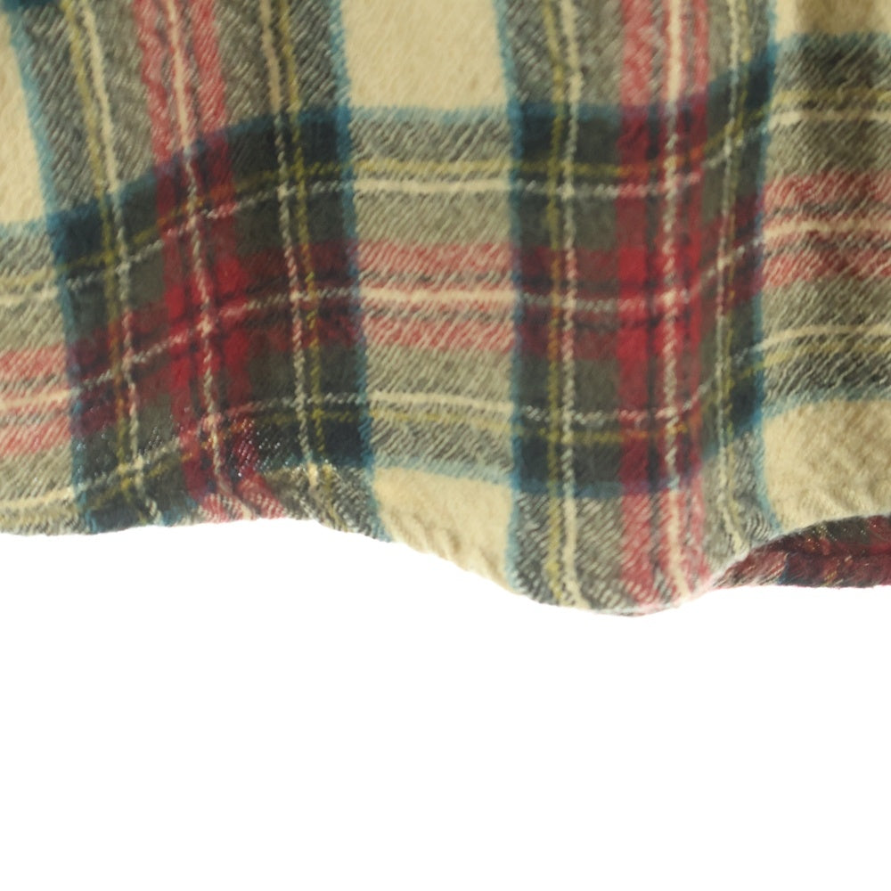 BANANA REPUBLIC(バナナリパブリック) チェック柄 長袖ウールボタンダウンシャツ レッド/グリーン