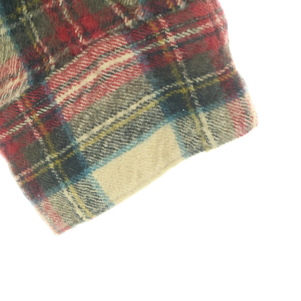 BANANA REPUBLIC(バナナリパブリック) チェック柄 長袖ウールボタンダウンシャツ レッド/グリーン