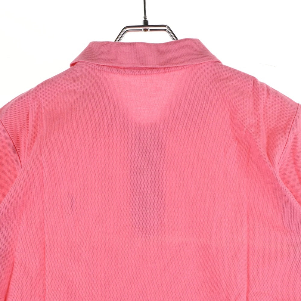 YVES SAINT LAURENT(イヴサンローラン) フロントロゴ刺繍 コットン 半袖ポロシャツ ピンク WN78-092