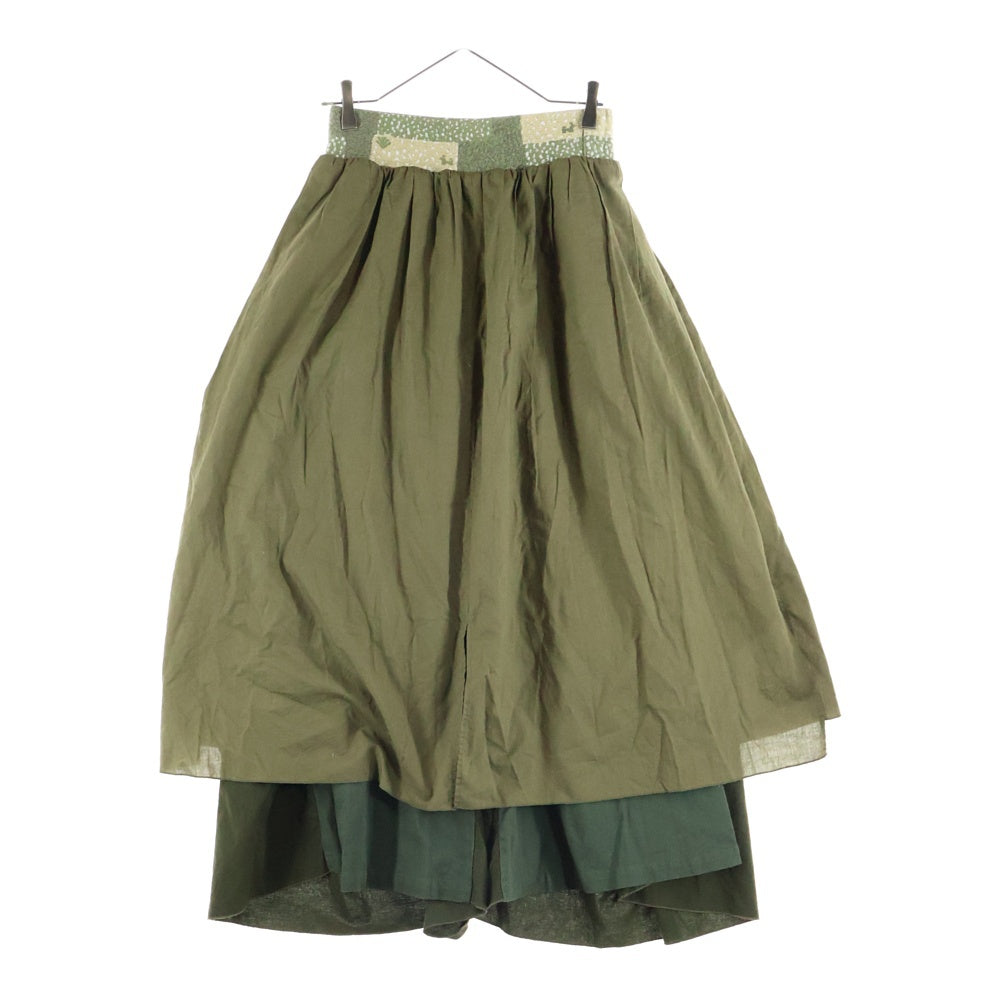 KAPITAL(キャピタル) ウエストゴム 野原デザイン サルエル ハカマワイドイージーパンツ カーキ K1809LP028