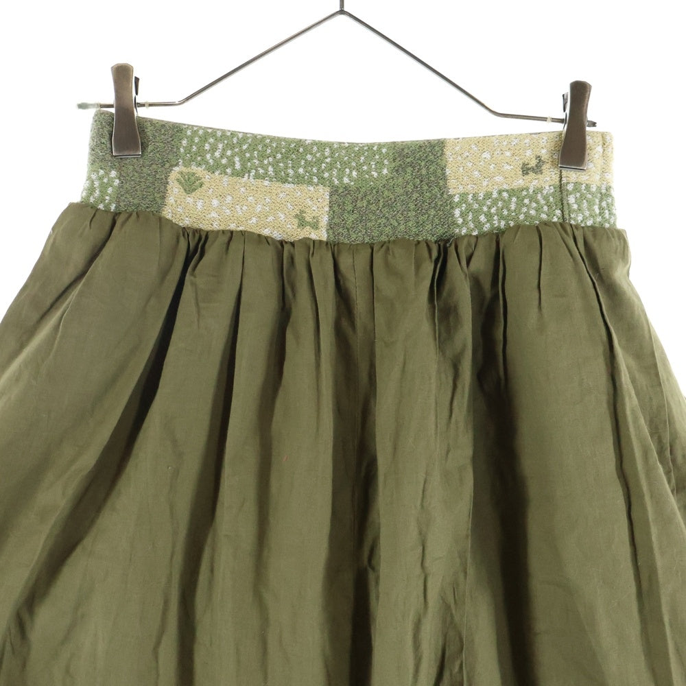 KAPITAL(キャピタル) ウエストゴム 野原デザイン サルエル ハカマワイドイージーパンツ カーキ K1809LP028