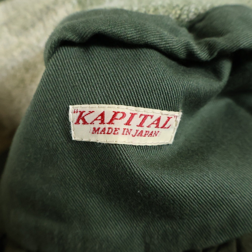KAPITAL(キャピタル) ウエストゴム 野原デザイン サルエル ハカマワイドイージーパンツ カーキ K1809LP028