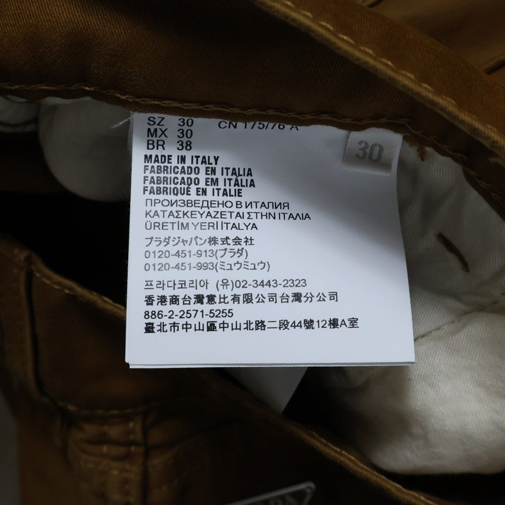 PRADA(プラダ) 24AW MOLESKIN PANTS LIGHT BROWN モールスキン ダブルニー ボタンフライ ペインターパンツ ブラウン GEP398