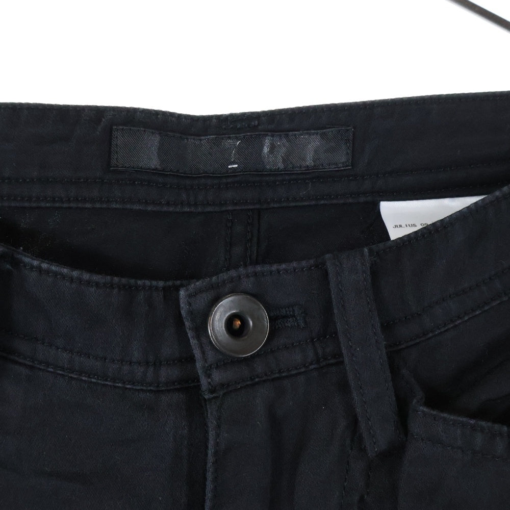 JULIUS(ユリウス) 09AW 7th Morning マルチジップポケット テーパード カーゴパンツ ブラック