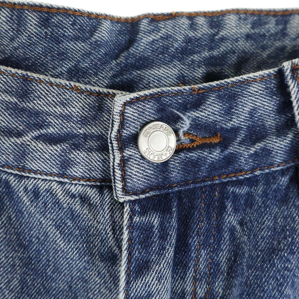 NO BRAND(ノーブランド) Decency Concept ディセンシー コンセプト ウォッシュ加工 ワイドフレアデニムパンツ インディゴ AL010474L3