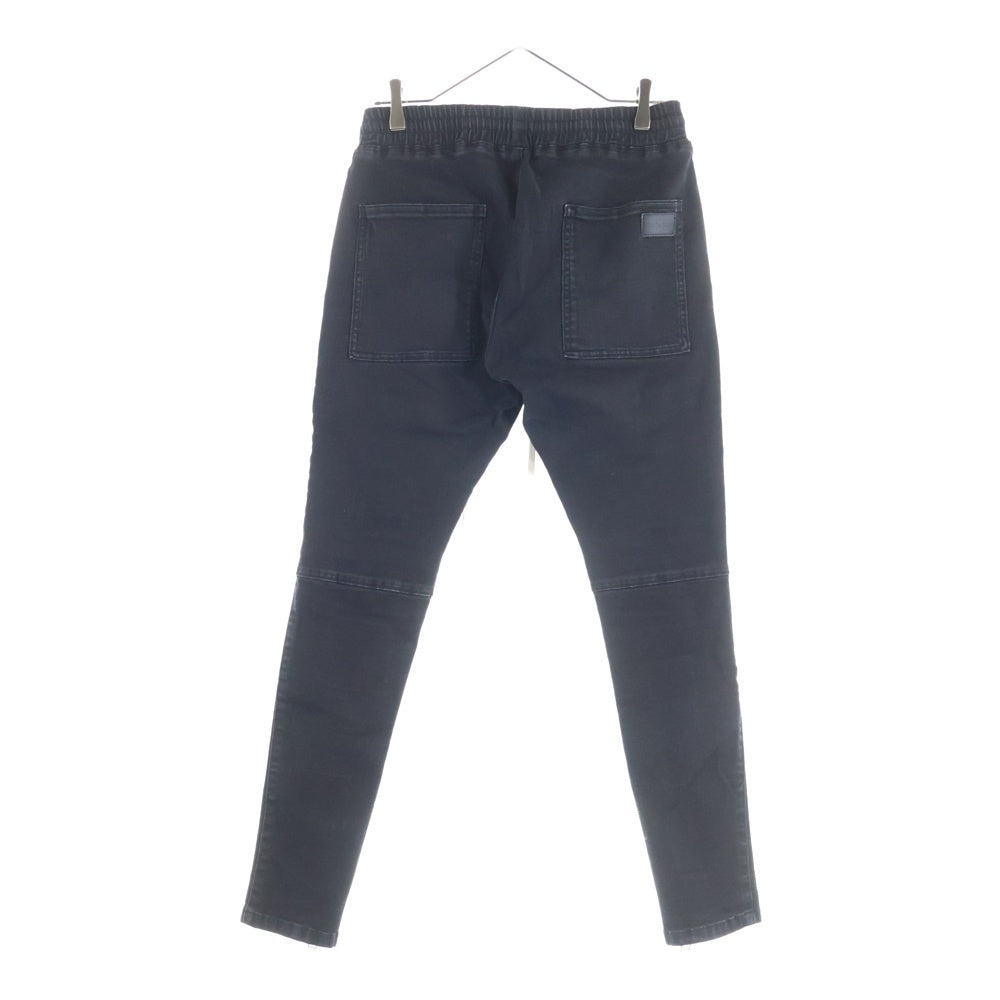 Danke Schon(ダンケシェーン) 21SS FRAP PANTS フラップ マルチポケット ドローストリング スキニー カーゴパンツ ブラック 21S-PTL098-DS