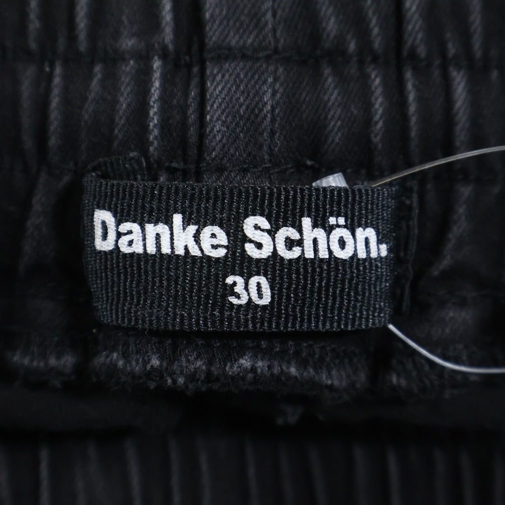 Danke Schon(ダンケシェーン) 21SS FRAP PANTS フラップ マルチポケット ドローストリング スキニー カーゴパンツ ブラック 21S-PTL098-DS