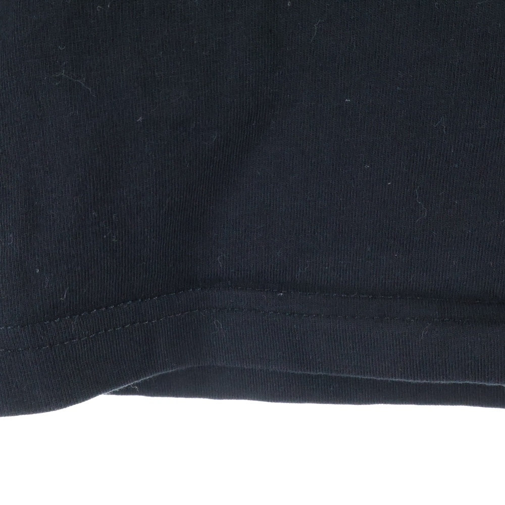 LAST NEST(ラスト ネスト) フロントロゴデザイン クルーネック カットソー 半袖Tシャツ ブラック