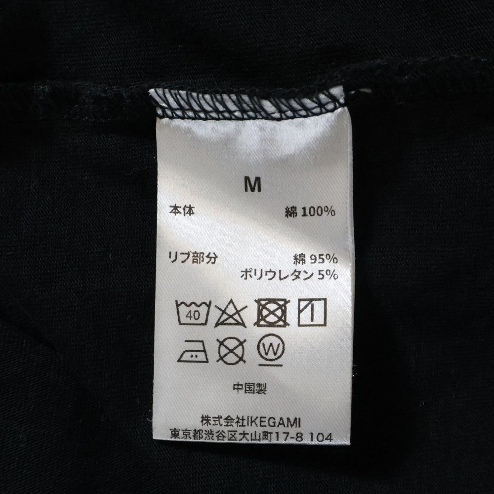 LAST NEST(ラスト ネスト) フロントロゴデザイン クルーネック カットソー 半袖Tシャツ ブラック