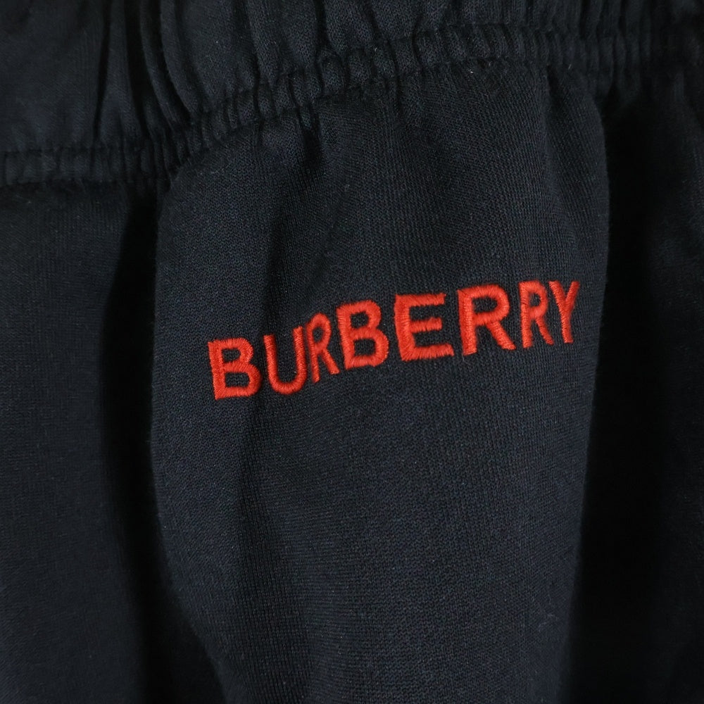 BURBERRY(バーバリー) 19SS エンブロイダリーロゴ サイドライン トラックパンツ ブラック 8007690