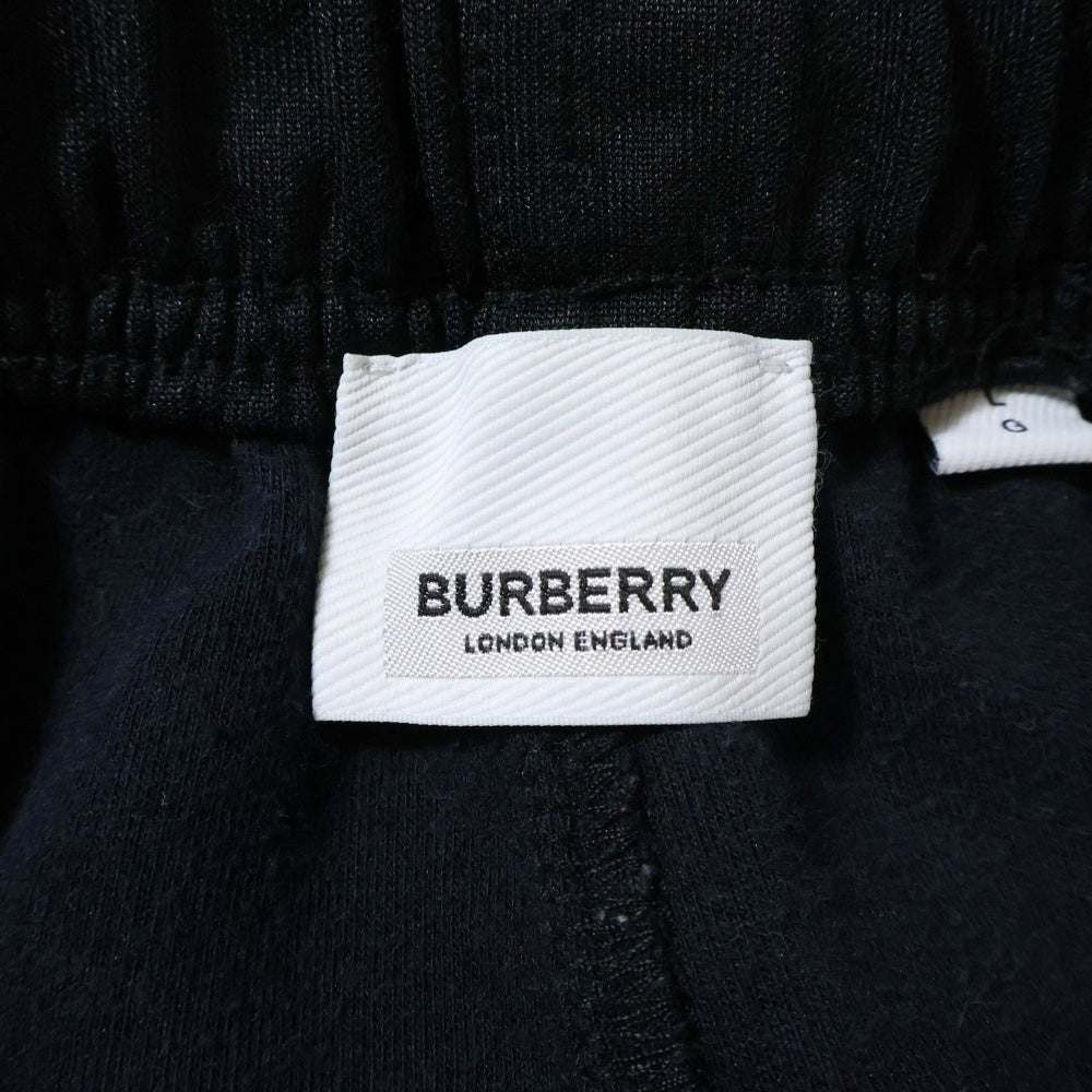BURBERRY(バーバリー) 19SS エンブロイダリーロゴ サイドライン トラックパンツ ブラック 8007690
