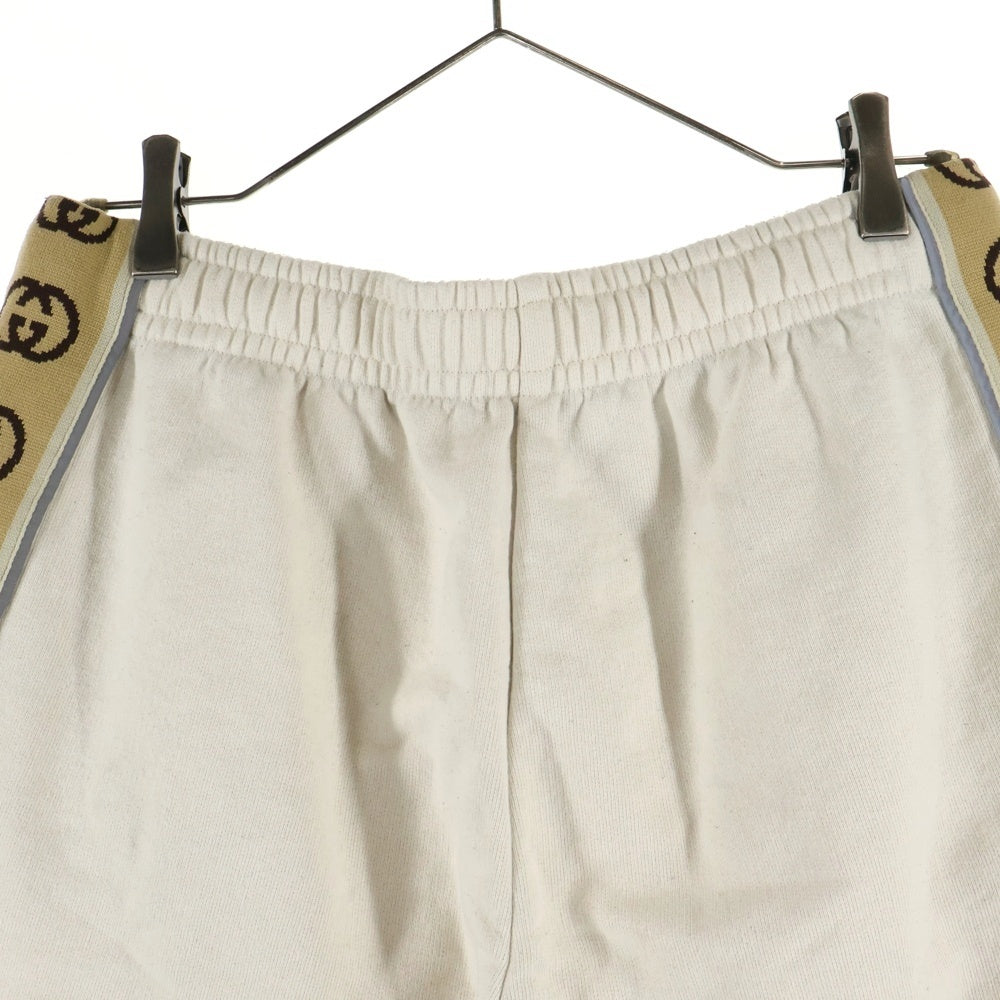 GUCCI(グッチ) インターロッキングG サイドライン イージーハーフパンツ ショーツ アイボリー 630715 XJBUW