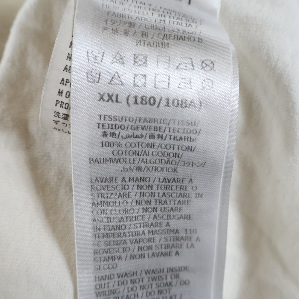 GUCCI(グッチ) 21SS INTERLOCKING G STRIPE PRINT TEE インターロッキング ストライプ クルーネック半袖プリントTシャツ カットソー ホワイト 616036 XJDAG