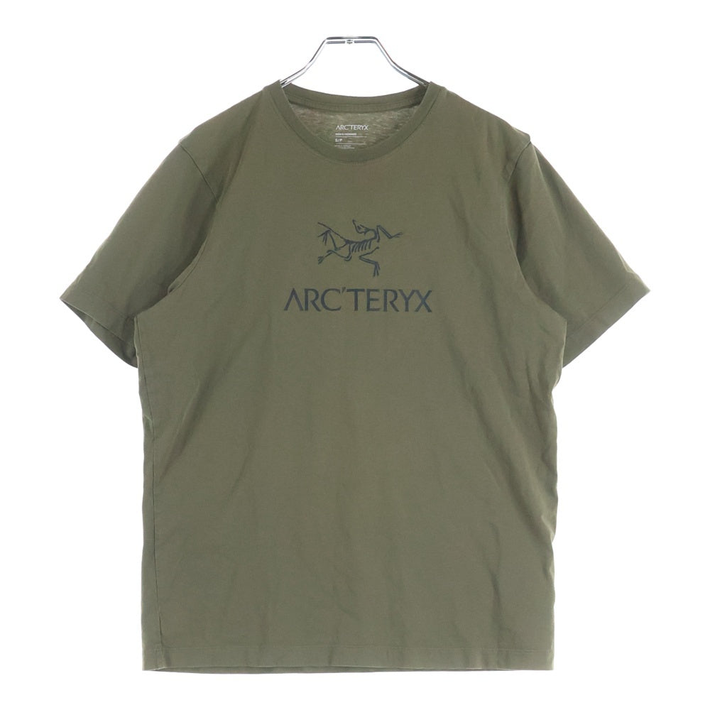 ARC'TERYX(アークテリクス) フロントロゴデザイン クルーネック カットソー 半袖Tシャツ カーキ ARCCZ-2020010002