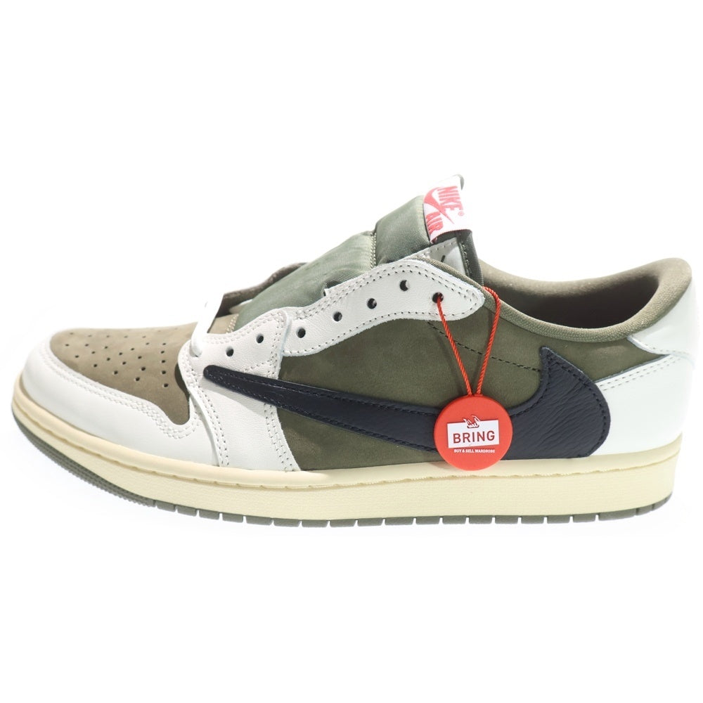 NIKE(ナイキ) ×TRAVIS SCOTT AIR JORDAN 1 LOW OG REVERSE OLIVE トラヴィススコット エアジョーダン リバースオリーブ ローカットスニーカー カーキ US10/28cm DM7866-200