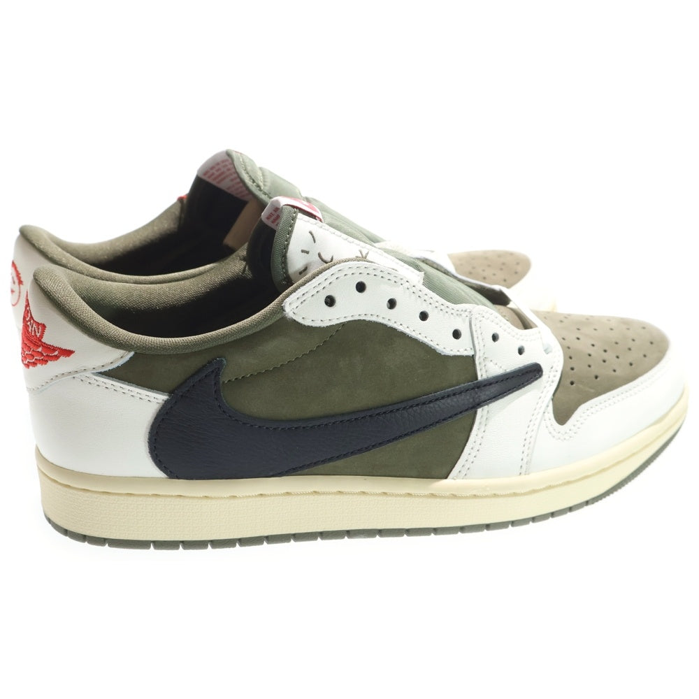NIKE(ナイキ) ×TRAVIS SCOTT AIR JORDAN 1 LOW OG REVERSE OLIVE トラヴィススコット エアジョーダン リバースオリーブ ローカットスニーカー カーキ US10/28cm DM7866-200