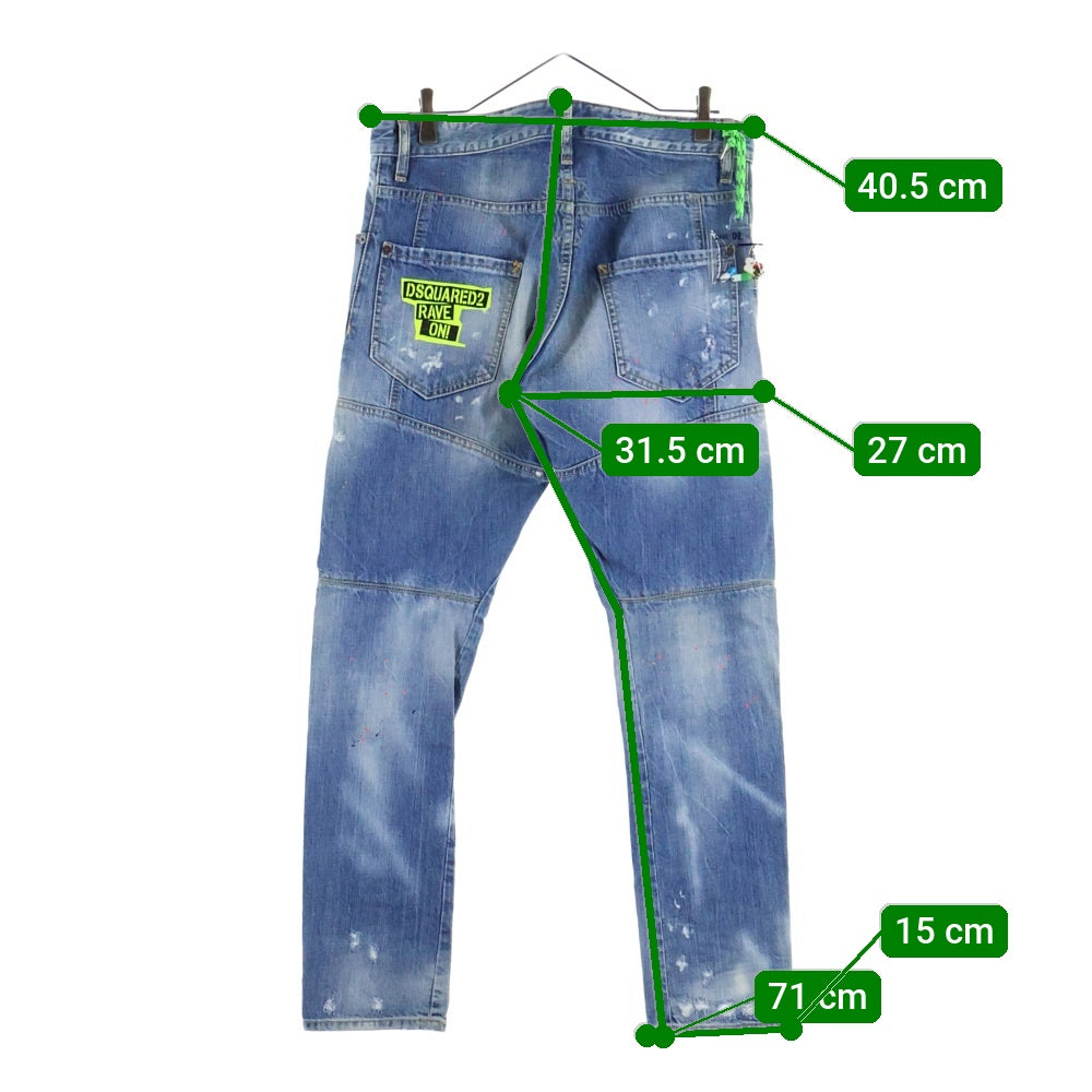 DSQUARED2(ディースクエアード) 19AW Tidy Biker Jean タイディー バイカー デニム パンツ インディゴ S74LB0632 S30309
