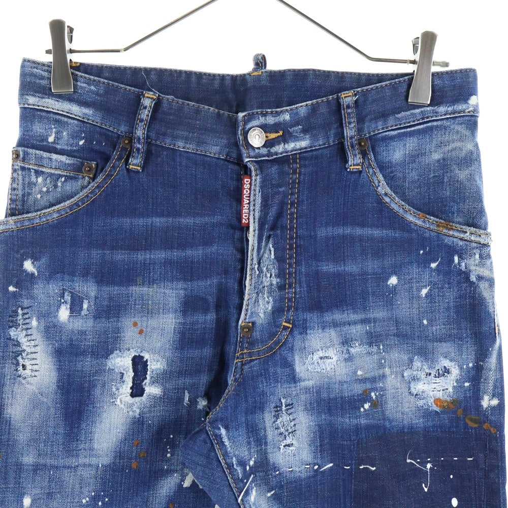 DSQUARED2(ディースクエアード) 18AW Kenny jean リペア加工 デニムパンツ インディゴ S71LB0513 S30342