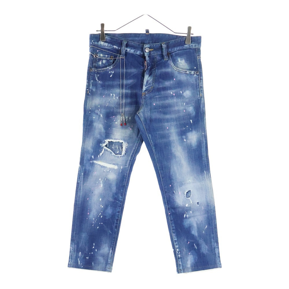 DSQUARED2(ディースクエアード) 18SS リペア加工 デニムパンツ インディゴ S71LB0454 S30342