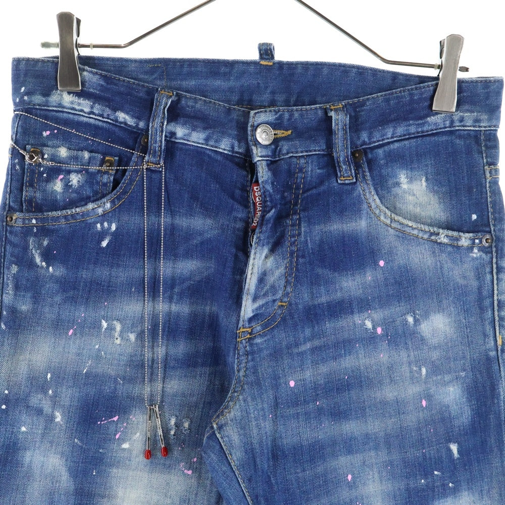 DSQUARED2(ディースクエアード) 18SS リペア加工 デニムパンツ インディゴ S71LB0454 S30342