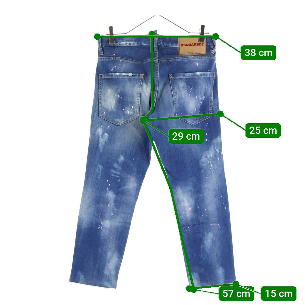 DSQUARED2(ディースクエアード) 18SS リペア加工 デニムパンツ インディゴ S71LB0454 S30342