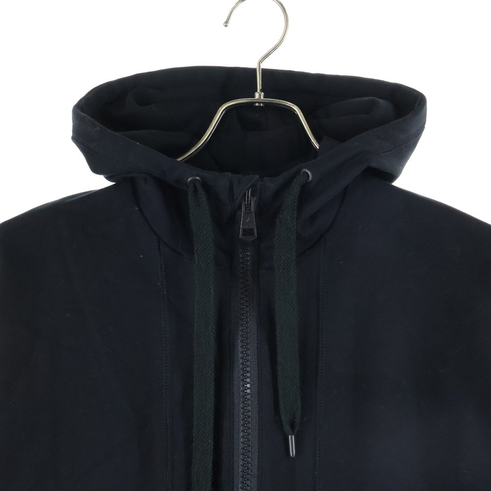 1 PIU 1 UGUALE 3(ウノピゥウノウグァーレトレ) ハーフジップ スウェット プルオーバーパーカー ブラック