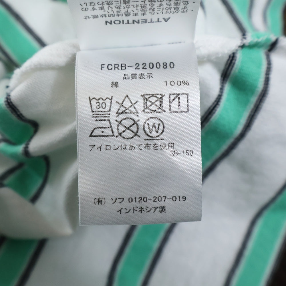 F.C.R.B./F.C.Real Bristol/FCRB(エフシーアールビー/エフシーレアルブリストル) 20SS L/S BORDER POCKET TEE ボーダー ポケット 長袖 Tシャツ ホワイト/グリーン