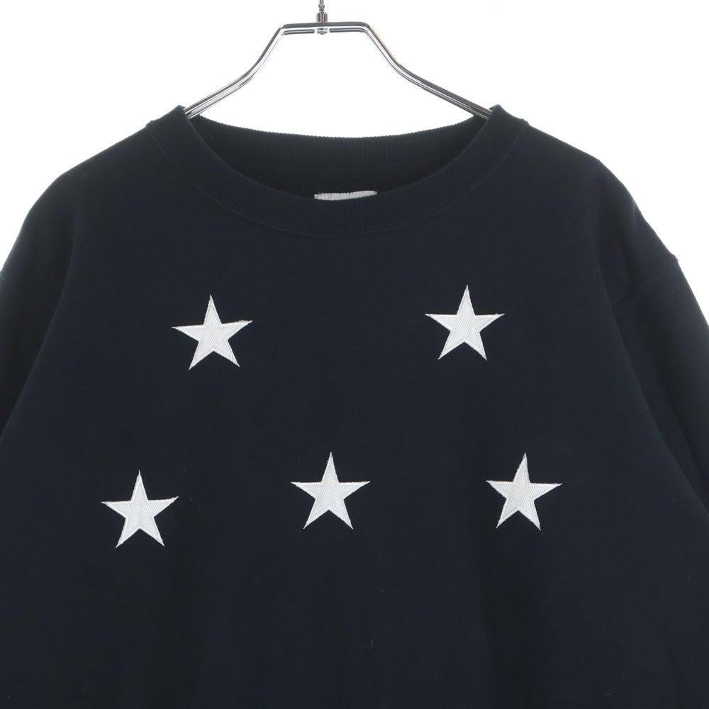 UNIFORM EXPERIMENT(ユニフォームエクスペリメント) 17SS スター エンブロイダリー スウェットトレーナー ブラック UE-170067
